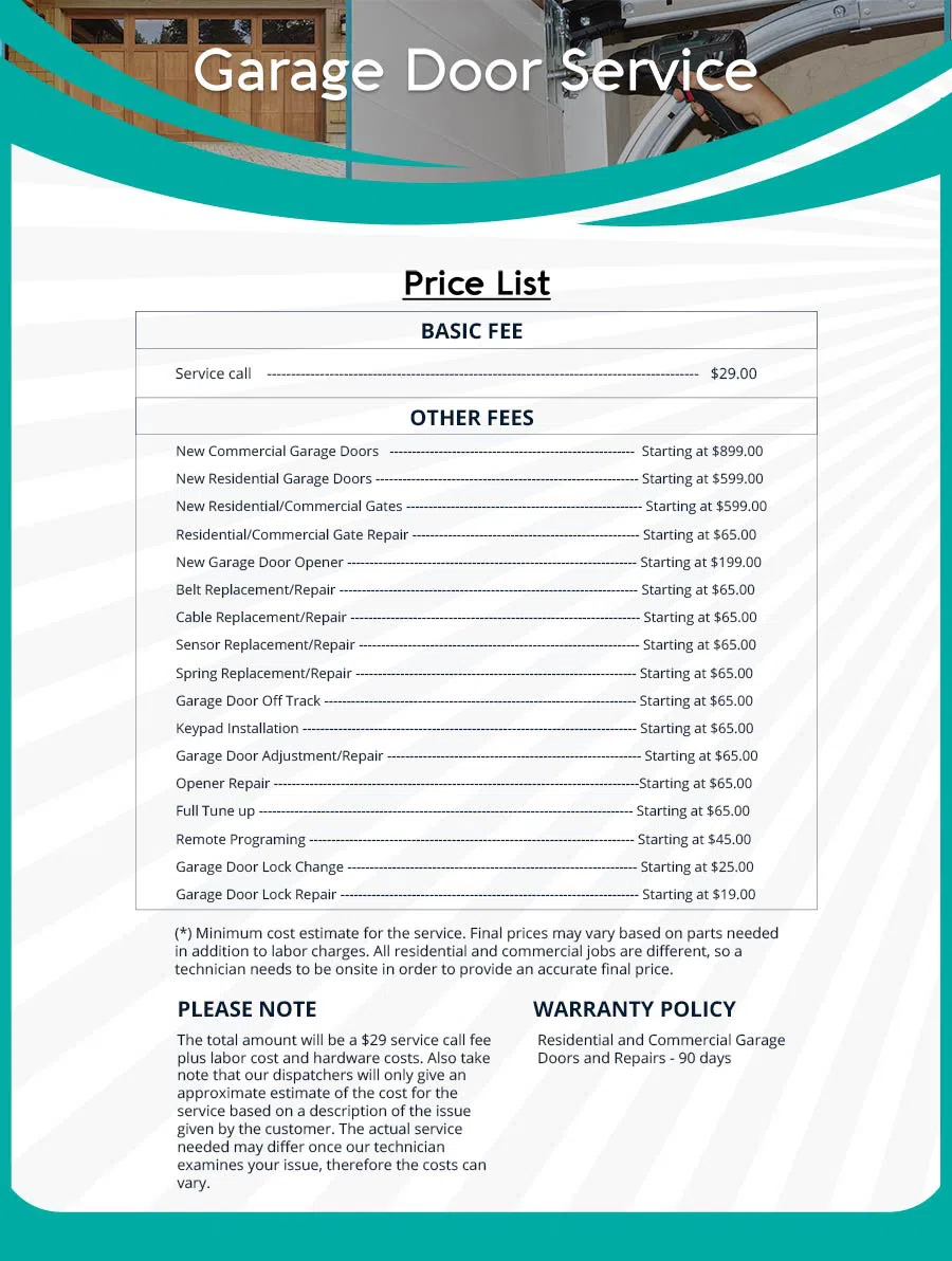 Garage Door Mobile Service Repair Herndon, VA 571-358-8122